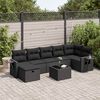 vidaXL Garden Sofa Set Black