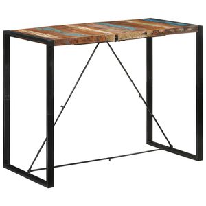 vidaXL Bar Table Multicolour Reclaimed wood, iron 55.1x27.6x43.3 in
