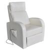 vidaXL Massage Chair White Faux Leather