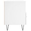 vidaXL Bedside Cabinet Set of 2 White Engineered wood, iron