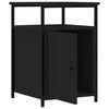 vidaXL Bedside Cabinet Set of 2 Black Engineered wood, iron
