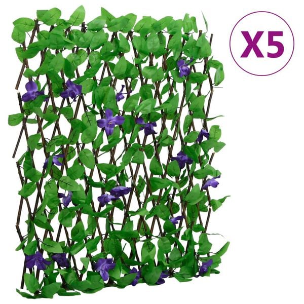 vidaXL Artificial Ivy Trellis Expandable 5 pcs Green 70.9x27.6"