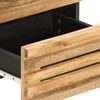 vidaXL Bedside Cabinet Brown Solid Mango Wood, Engineered Wood, Steel