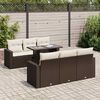 vidaXL Garden Sofa Set Brown PE Rattan 7 Piece Modular Garden Sofa Set