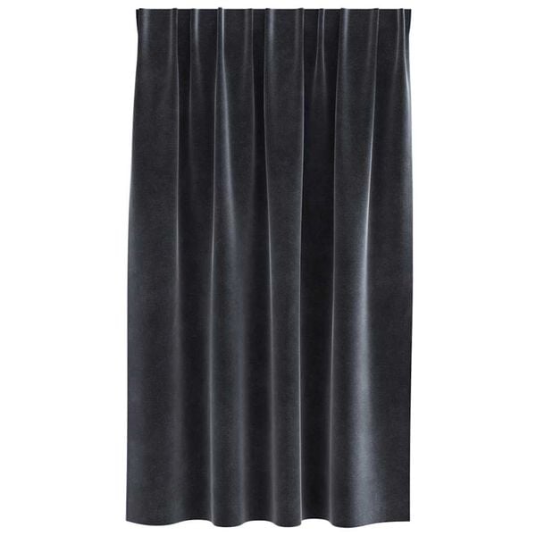 vidaXL Curtains 2 pcs Dark grey 55.12 x 55.12 in Velvet