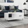 vidaXL Coffee Table High gloss white Engineered wood, Iron