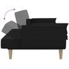 vidaXL Sofa Bed Black 100% polyester, wood, foam 2-Seater