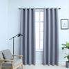 vidaXL Blackout Curtains with Rings 2 pcs Gray 54"x63" Fabric
