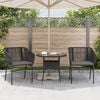 vidaXL Garden Chair Black PE rattan Standard UV-resistant materials
