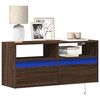 vidaXL TV Wall Cabinet Brown Oak Engineered Wood 39.4x12.2x17.7 in