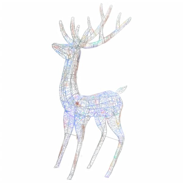 vidaXL Christmas Reindeer Set of 2 Multicolor Acrylic XXL Lights