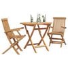 vidaXL Garden Dining Set 3 pcs Brown Solid teak wood