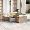 vidaXL Garden Sofa Set Beige, Cream White