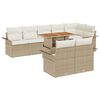 vidaXL Garden Sofa Set with Cushion 9 pcs beige and cream