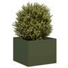 vidaXL Planter Olive Green Cold-rolled steel Large Durable Planter