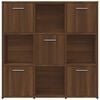 vidaXL Book Cabinet Brown Oak Engineered Wood Medium Book Cabinet