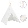 vidaXL Kids Tent White Peach Skin (100% polyester), Solid Pine Wood Large