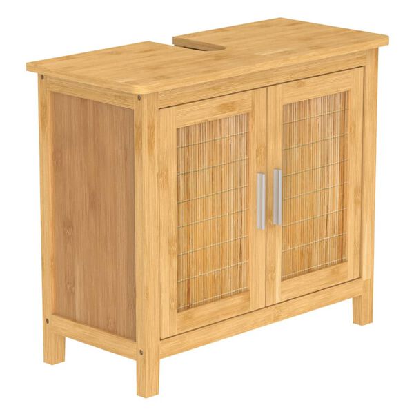 EISL Sink Cabinet Natural Bamboo Bamboo Medium Bathroom Cabinet