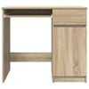 vidaXL Desk Sonoma Oak Engineered Wood Compact Storage Desk