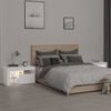 vidaXL Bedside Cabinet White Engineered Wood Bedside Cabinet Rectangular