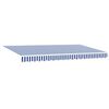 vidaXL Retractable Awning Striped Manual Blue and white 137.8" x 78.7