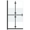 vidaXL Foldable Walk-in Shower Wall Half Frosted ESG Glass 47.2"x74.8"