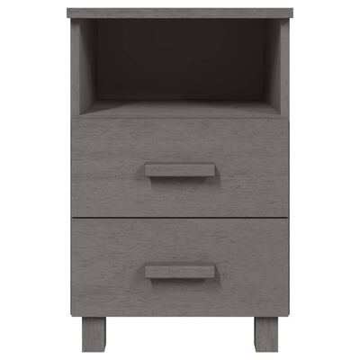 vidaXL Bedside Cabinets 2 pcs Light Gray 15.7"x13.8"x24.4" Solid Wood Pine
