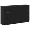 vidaXL Sideboard Black Oak 180 x 30 x 70 cm Engineered wood