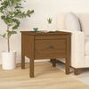 vidaXL Side Table Set of 2 Honey Brown Solid Pine Wood Small