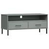 vidaXL TV Cabinet Grey Solid Pine Wood TV Cabinet Rectangular