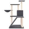 vidaXL Cat Tree Dark Grey Engineered wood, plush, sisal Cat Tree Other
