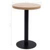 vidaXL Bistro Table Light brown and black MDF, Steel Small Durable