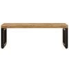 vidaXL Coffee Table Natural Mango Wood Finish Solid Mango Wood and Steel