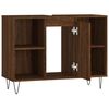 vidaXL Bathroom Cabinet Brown Oak Engineered Wood Medium