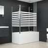 vidaXL Bath Enclosure 47.2"x26.8"x51.2" Tempered Glass Stripe
