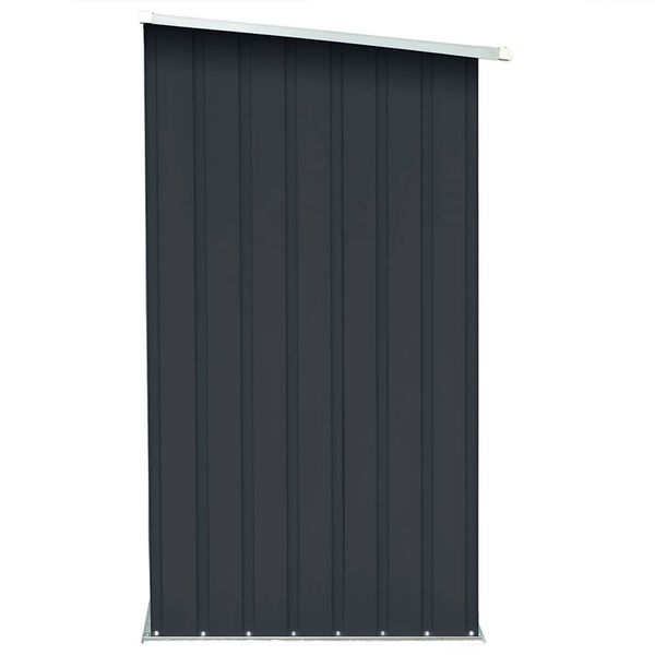 vidaXL Garden Log Storage Shed Galvanized Steel 64.2"x32.7"x60.6" Anthracite