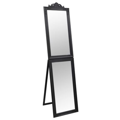 vidaXL Free-Standing Mirror Black 19.7"x78.7"