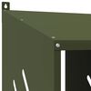 vidaXL Chicken Nesting Box Olive green Cold-rolled sheet Medium