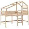 vidaXL Loft Bed Pine Solid pine wood 31.5 x 79 in Loft Bed Rectangular