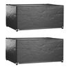 vidaXL Garden Furniture Cover Set of 2 Black Polyethylene, Aluminum