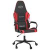 vidaXL Gaming Chair Black and Red Faux leather Medium Height-Adjustable