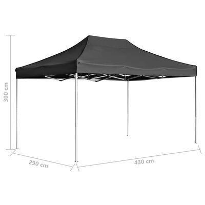 vidaXL Professional Folding Party Tent Aluminum 14.8'x9.8' Anthracite