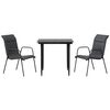 vidaXL Garden Dining Set Black and Anthracite