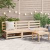 vidaXL Garden Sofa Natural Pine Solid Pine Wood Medium Modular