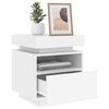 vidaXL Bedside Cabinet Set of 2 White Engineered Wood Medium