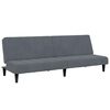 vidaXL 2-Seater Sofa Bed with Footstool Dark Gray Velvet