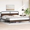 vidaXL Bed Frame Brown oak Steel, engineered wood Super King Bed Frame
