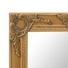 vidaXL Wall Mirror Gold Wood, glass, engineered wood 19.7 x 15.7 in