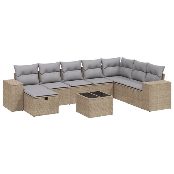 vidaXL Garden Sofa Set Mix Beige