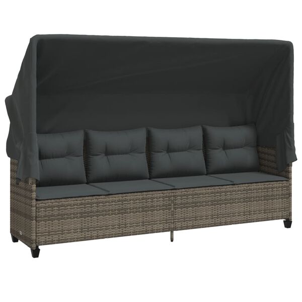 vidaXL Garden Sofa Set Grey, Dark Grey